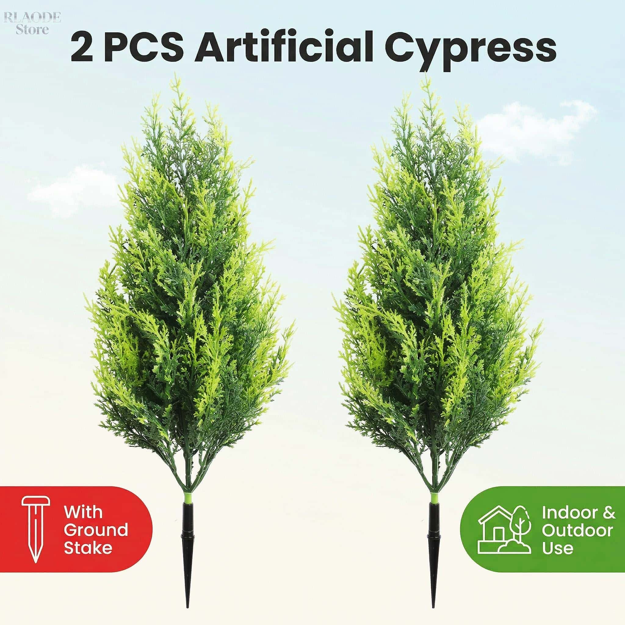 Dracaena Marginata - 2PCS Realistic Fake Cypress Tree &