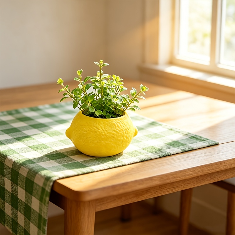 Lemon Shape Decorative Planter - Echeveria Succulent ulasan dan harga