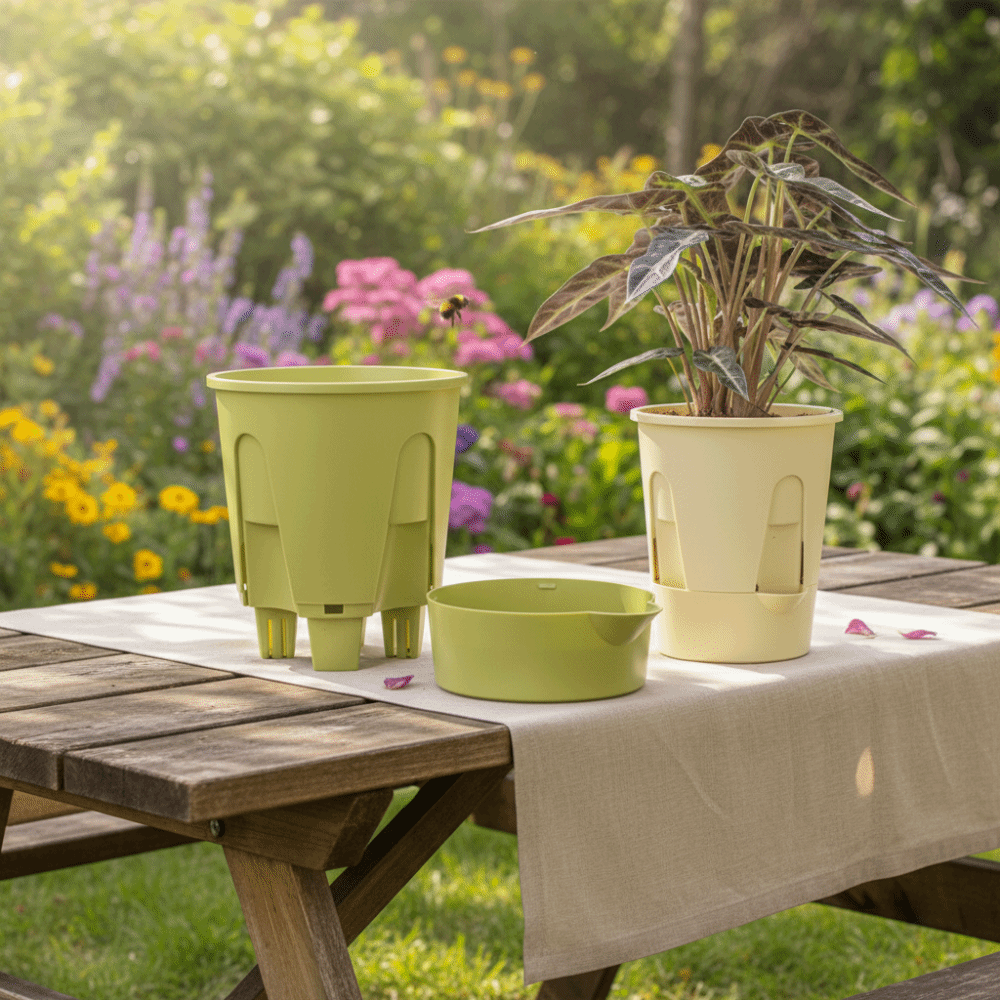 Plastic Self Absorbing Flowerp - Aloe Vera Pot ulasan dan harga