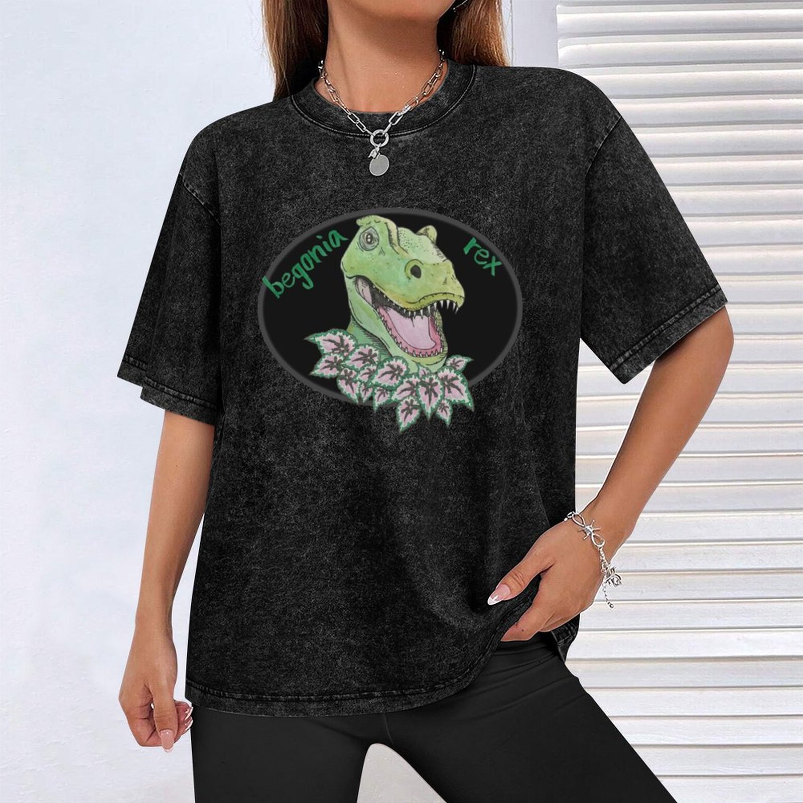 T rex begonia T-Shirt Big and  - Begonia Rex ulasan dan harga